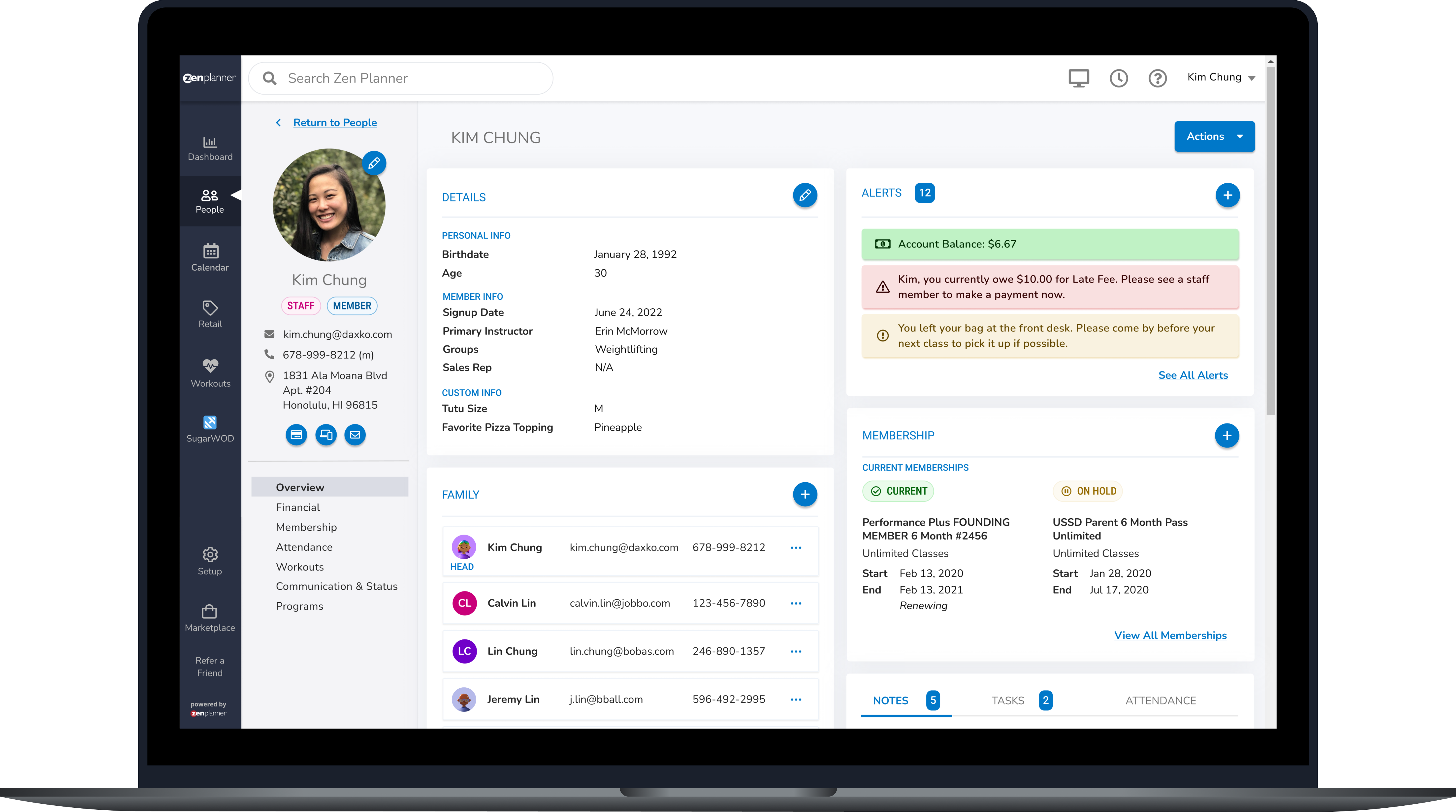 screenshot of Zen Planner